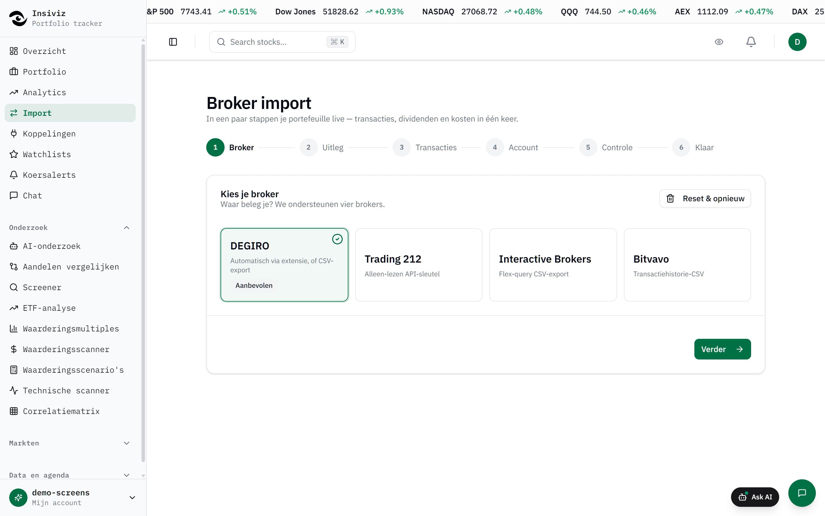 Import and sync